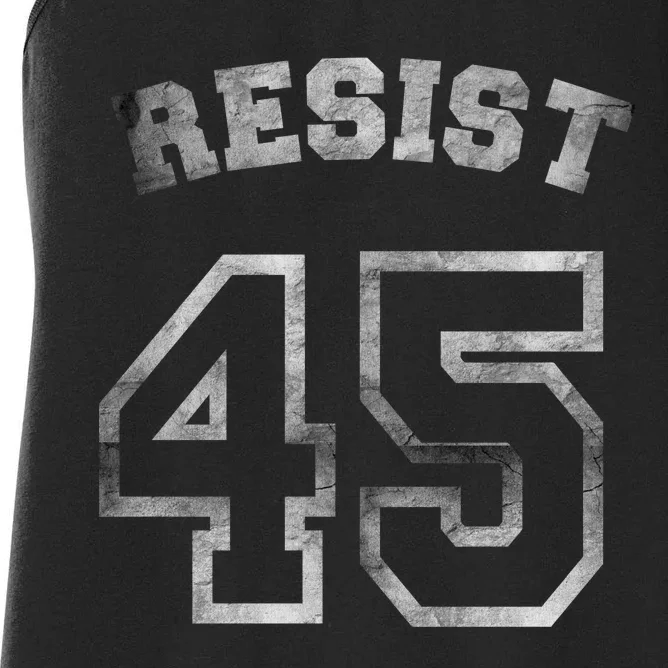 Resist 45 Stone Logo Anti Trump Resistance Women's Racerback Tank