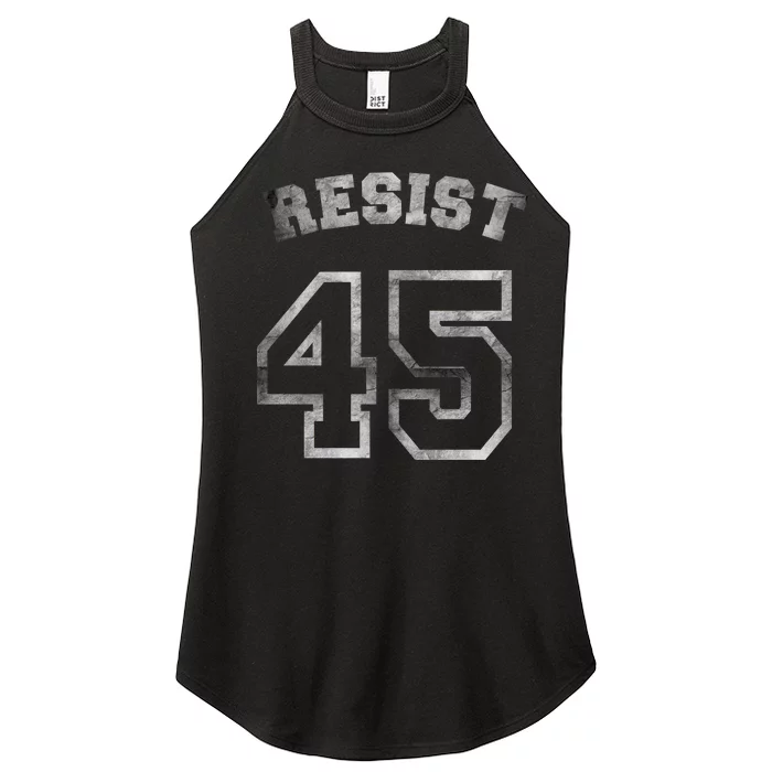 Resist 45 Stone Logo Anti Trump Resistance Women’s Perfect Tri Rocker Tank