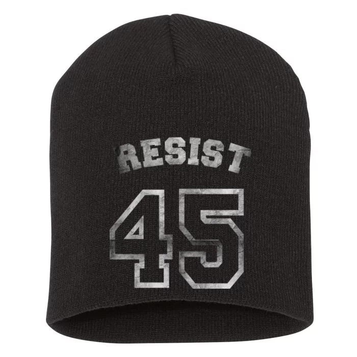 Resist 45 Stone Logo Anti Trump Resistance Short Acrylic Beanie