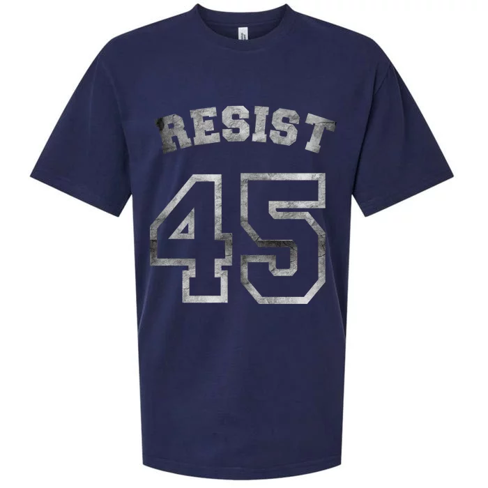 Resist 45 Stone Logo Anti Trump Resistance Sueded Cloud Jersey T-Shirt