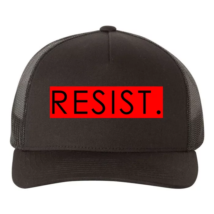 Resist Campaign Red Box Logo Anti-Trump Yupoong Adult 5-Panel Trucker Hat