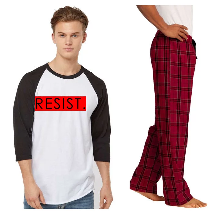 Resist Campaign Red Box Logo Anti-Trump Raglan Sleeve Pajama Set