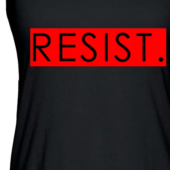 Resist Campaign Red Box Logo Anti-Trump Ladies Essential Flowy Tank