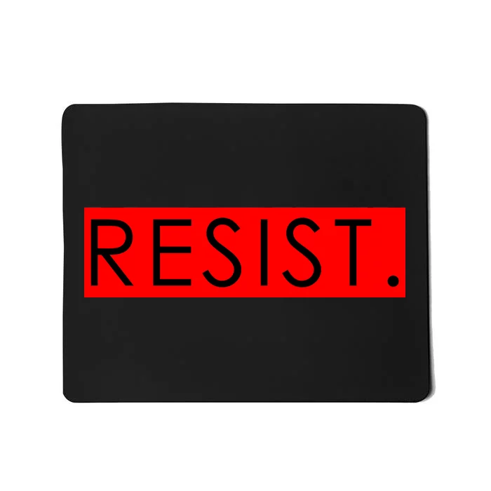 Resist Campaign Red Box Logo Anti-Trump Mousepad