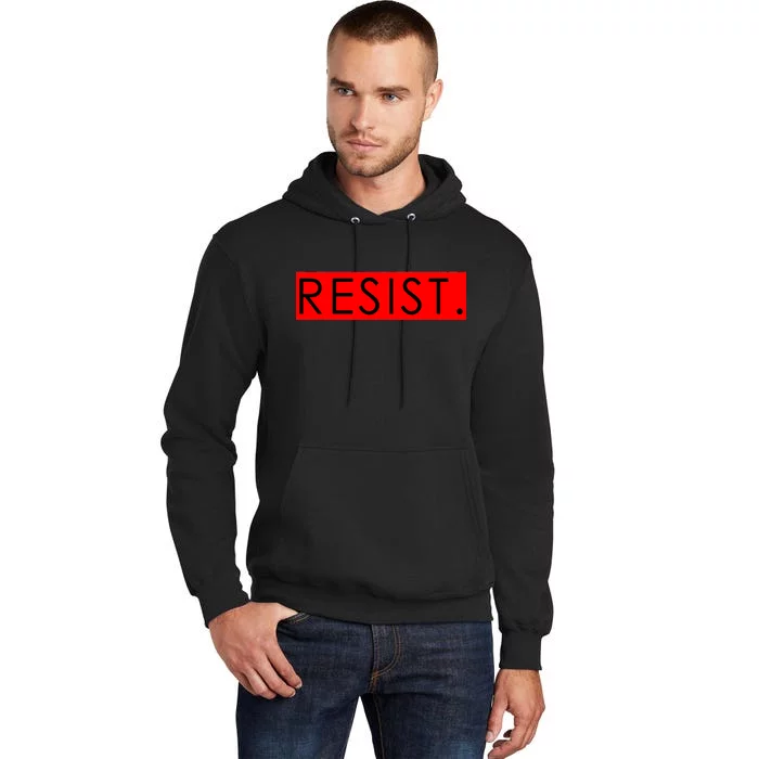 Resist Campaign Red Box Logo Anti-Trump Tall Hoodie