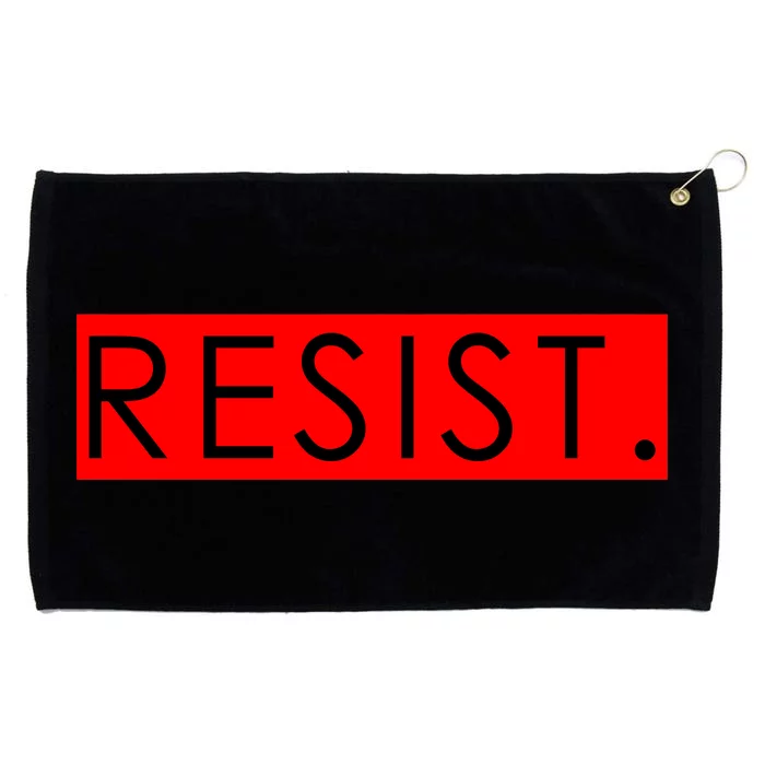 Resist Campaign Red Box Logo Anti-Trump Grommeted Golf Towel