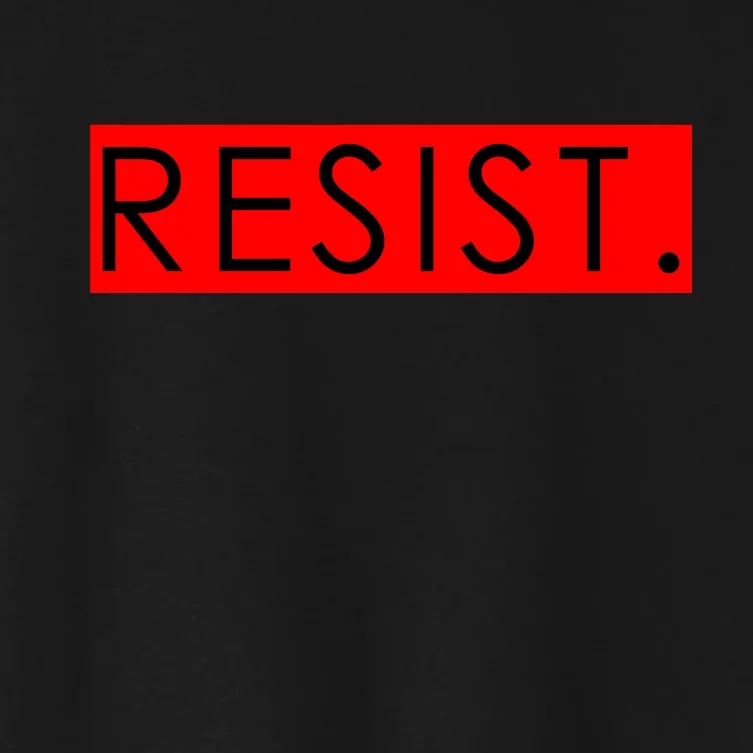 Resist Campaign Red Box Logo Anti-Trump Women's Crop Top Tee