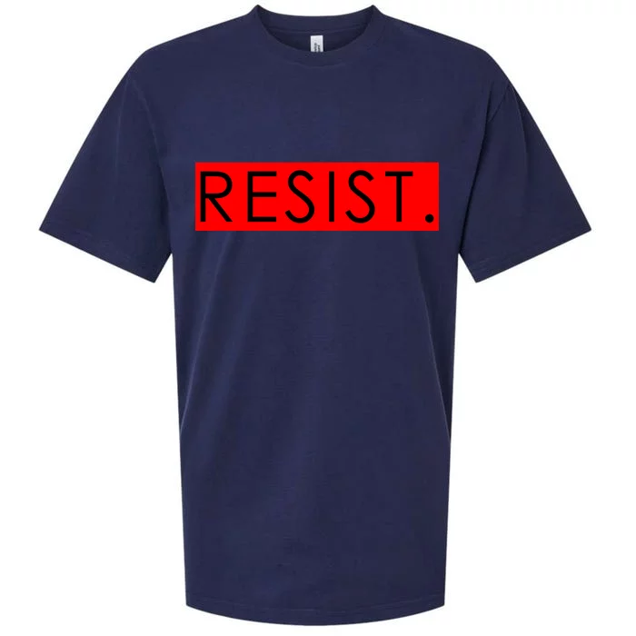 Resist Campaign Red Box Logo Anti-Trump Sueded Cloud Jersey T-Shirt