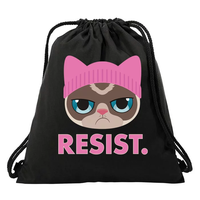 Resist Cat Drawstring Bag