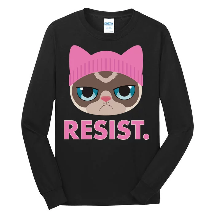 Resist Cat Tall Long Sleeve T-Shirt