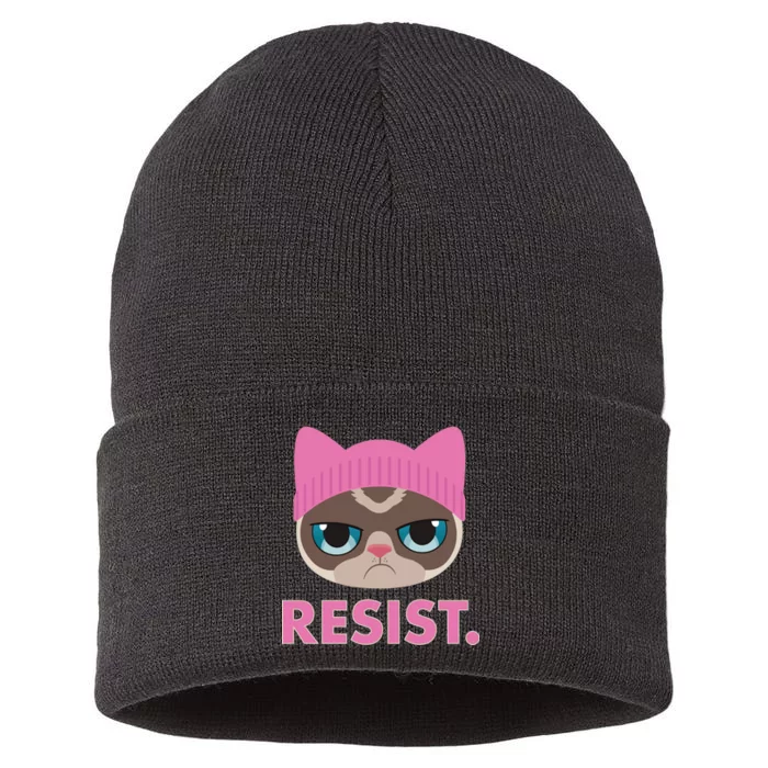 Resist Cat Sustainable Knit Beanie