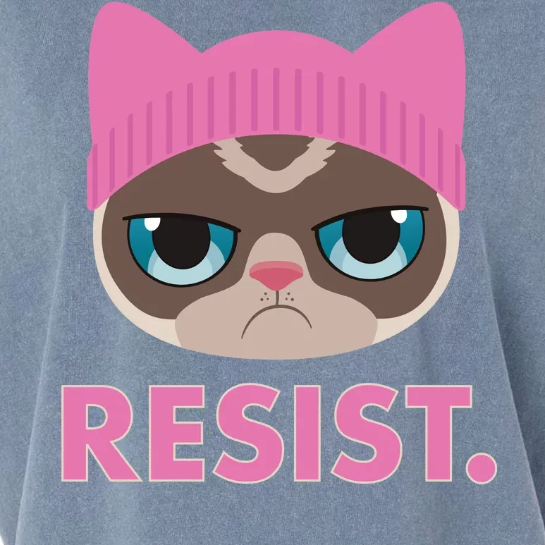 Resist Cat Garment-Dyed Women's Muscle Tee