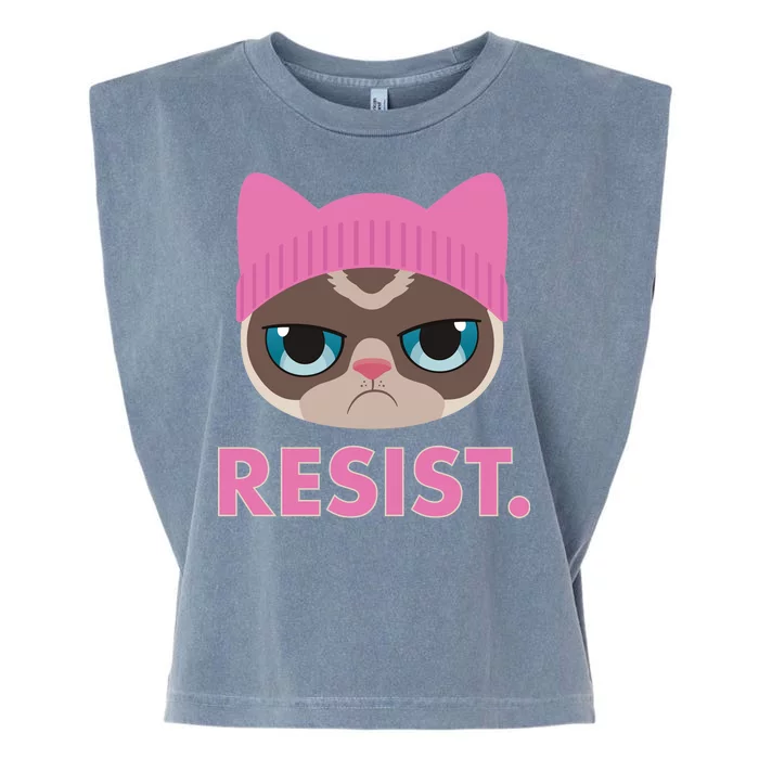 Resist Cat Garment-Dyed Women's Muscle Tee