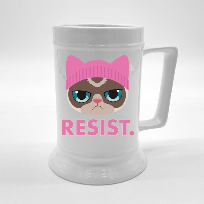 Resist Cat Front & Back Beer Stein