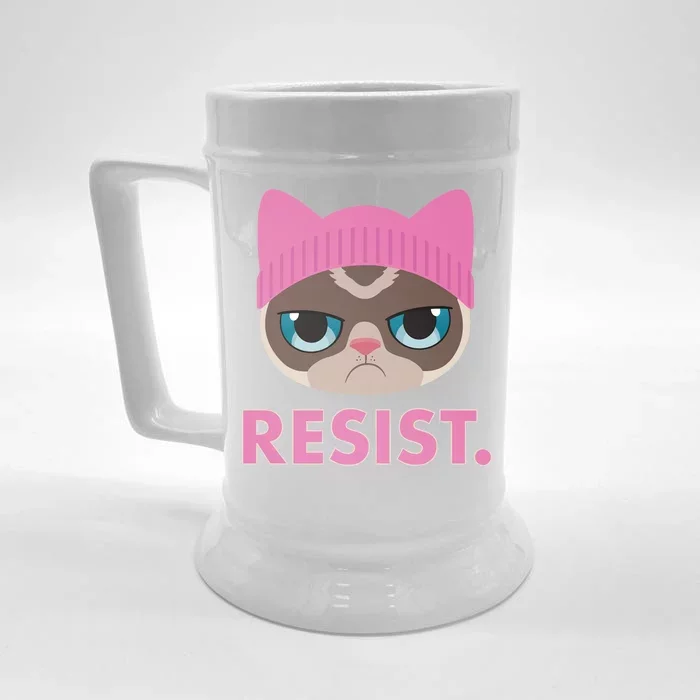 Resist Cat Front & Back Beer Stein