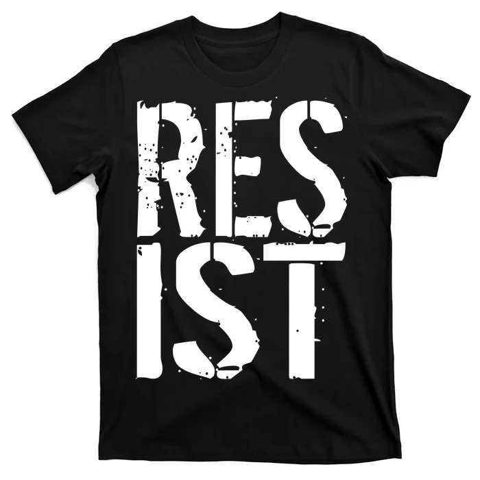 Resist Distressed T-Shirt