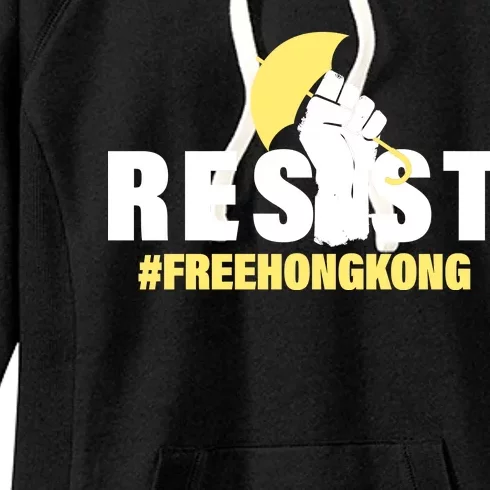 Resist Fight For Hong Kong Yellow Umbrella Movement Women's Fleece Hoodie