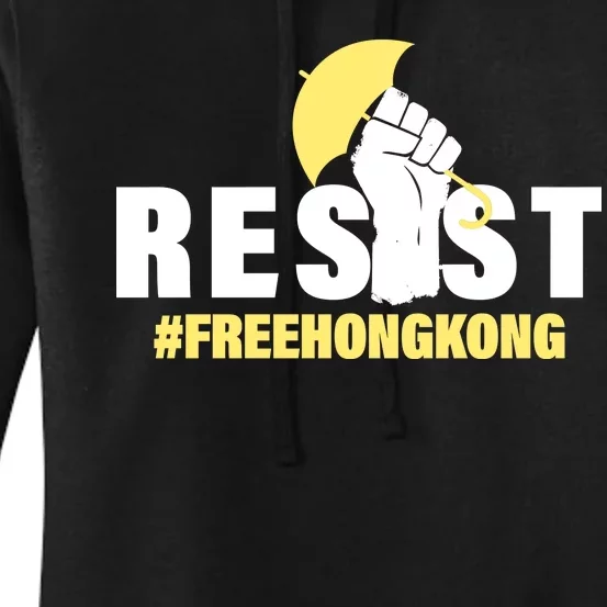 Resist Fight For Hong Kong Yellow Umbrella Movement Women's Pullover Hoodie