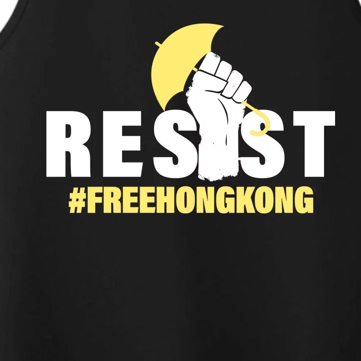 Resist Fight For Hong Kong Yellow Umbrella Movement Performance Tank