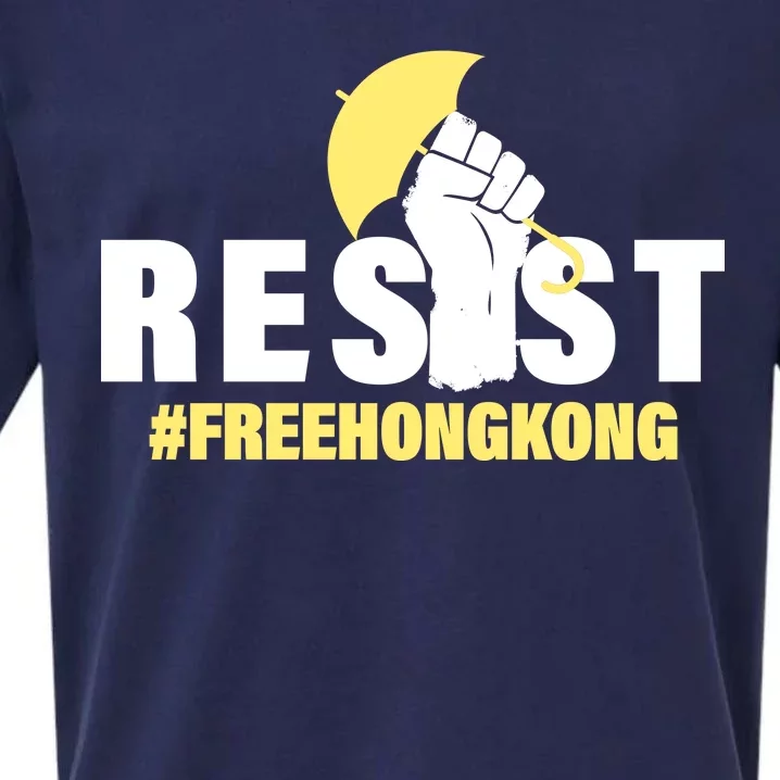 Resist Fight For Hong Kong Yellow Umbrella Movement Sueded Cloud Jersey T-Shirt