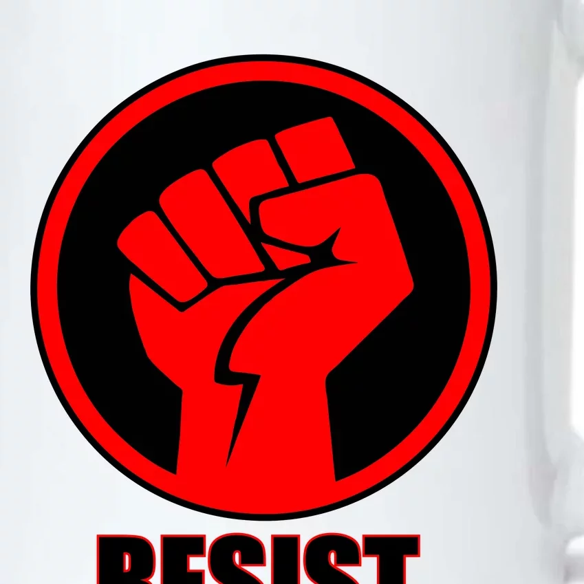 Resist Fist Circle Crest Resistance Anti Trump Black Color Changing Mug