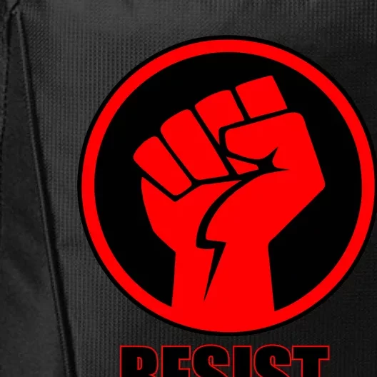 Resist Fist Circle Crest Resistance Anti Trump City Backpack