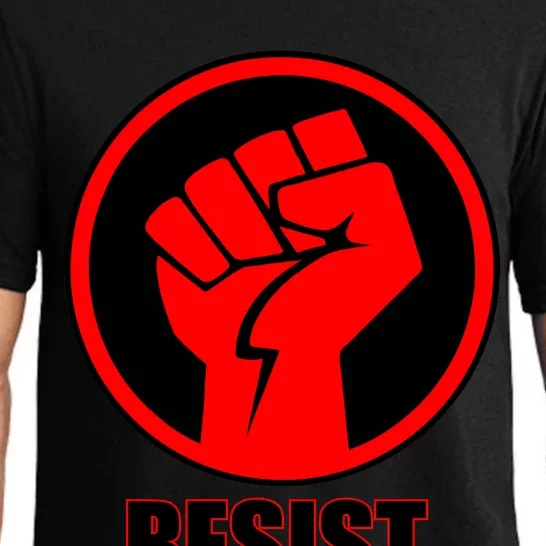 Resist Fist Circle Crest Resistance Anti Trump Pajama Set