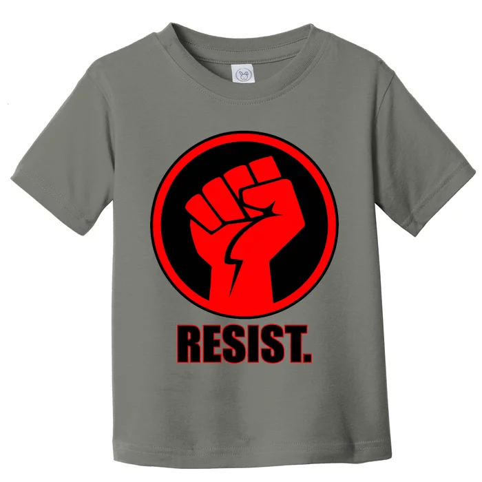 Resist Fist Circle Crest Resistance Anti Trump Toddler T-Shirt