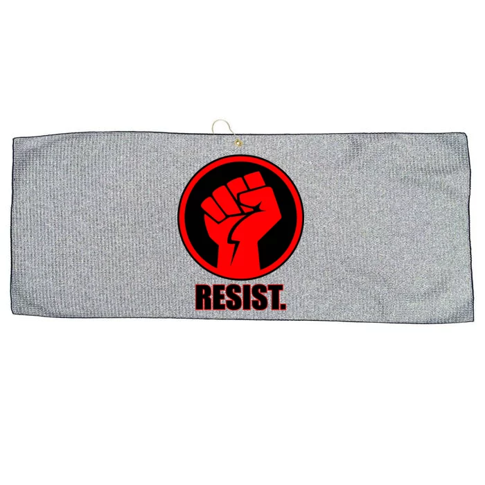 Resist Fist Circle Crest Resistance Anti Trump Large Microfiber Waffle Golf Towel