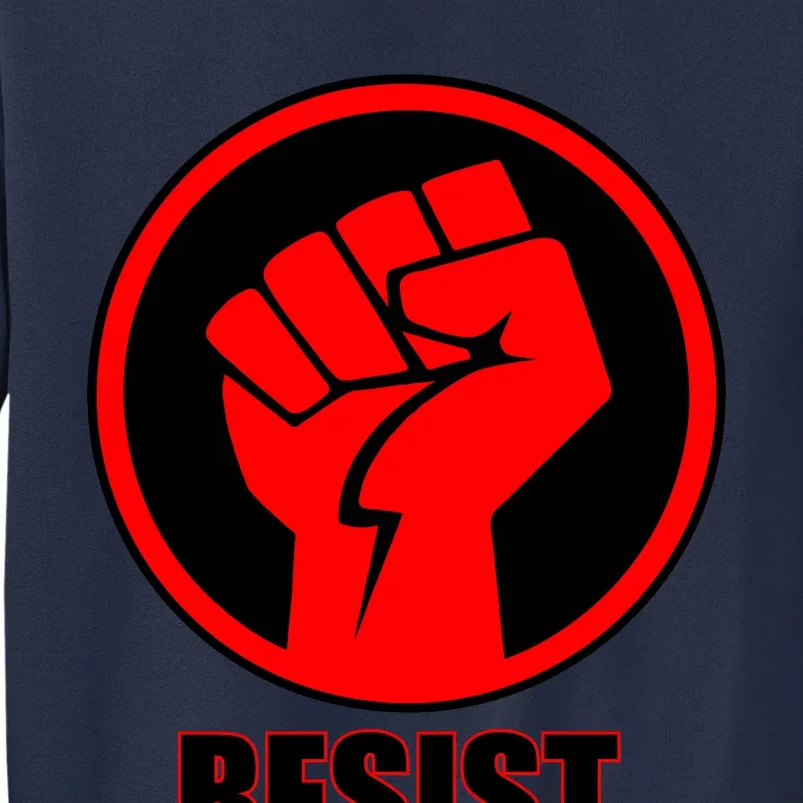 Resist Fist Circle Crest Resistance Anti Trump Sweatshirt