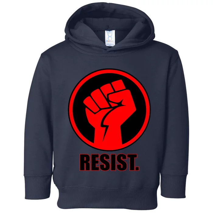 Resist Fist Circle Crest Resistance Anti Trump Toddler Hoodie