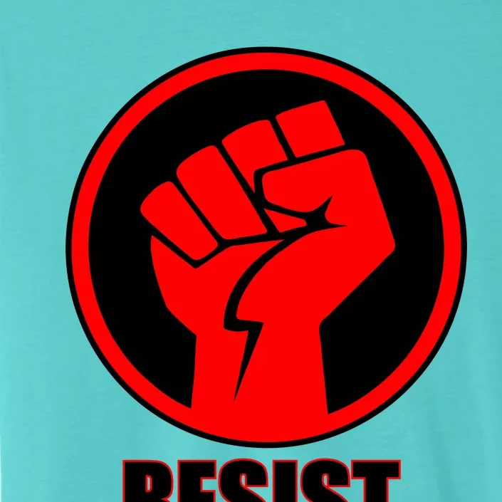 Resist Fist Circle Crest Resistance Anti Trump ChromaSoft Performance T-Shirt