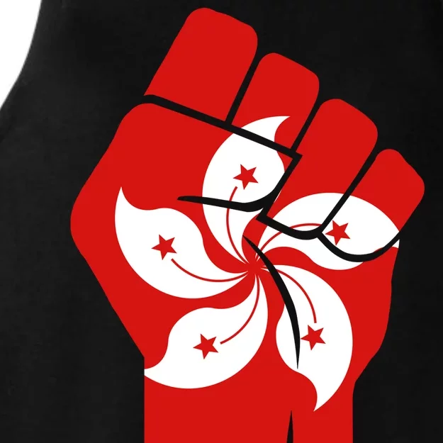 Resist Fist Hong Kong Flag Ladies Tri-Blend Wicking Tank