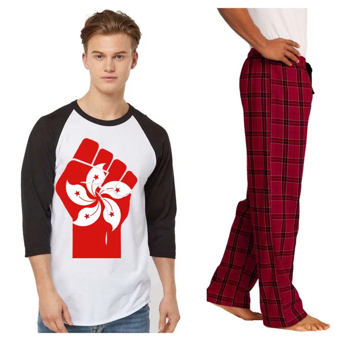 Resist Fist Hong Kong Flag Raglan Sleeve Pajama Set