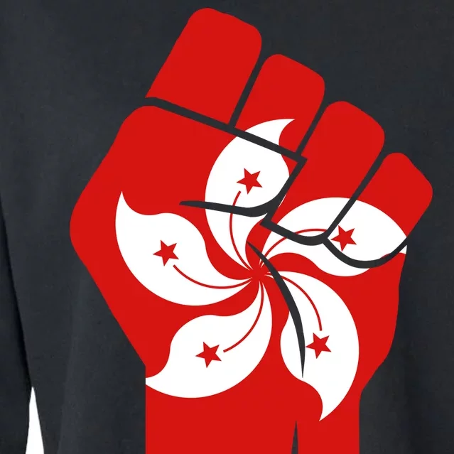 Resist Fist Hong Kong Flag Cropped Pullover Crew