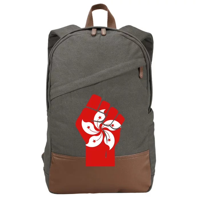 Resist Fist Hong Kong Flag Cotton Canvas Backpack