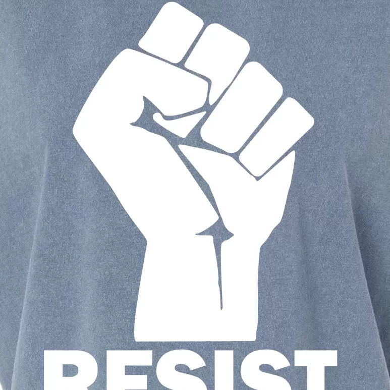 Resist Fist Logo Anti Trump Garment-Dyed Women's Muscle Tee