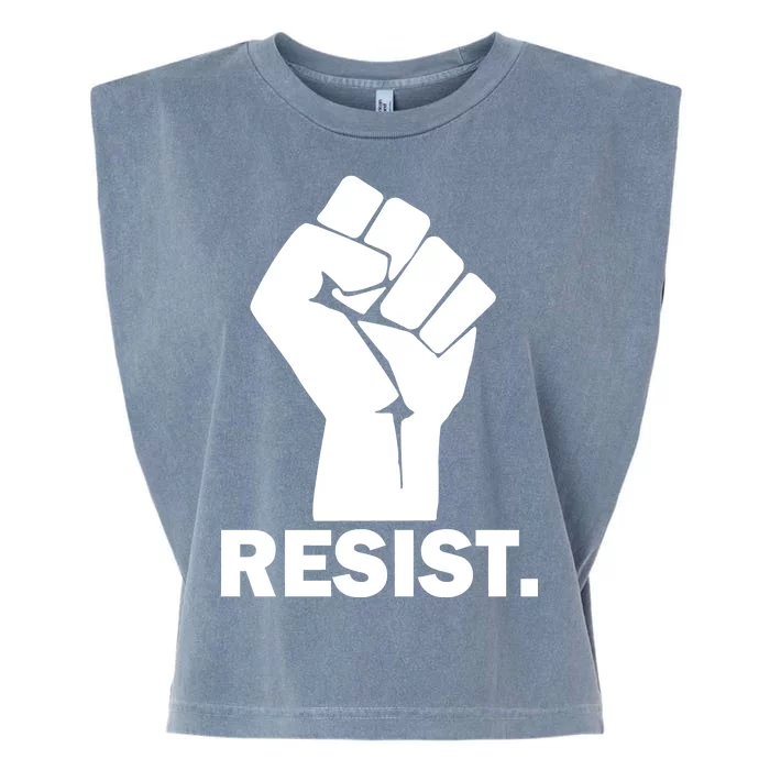 Resist Fist Logo Anti Trump Garment-Dyed Women's Muscle Tee