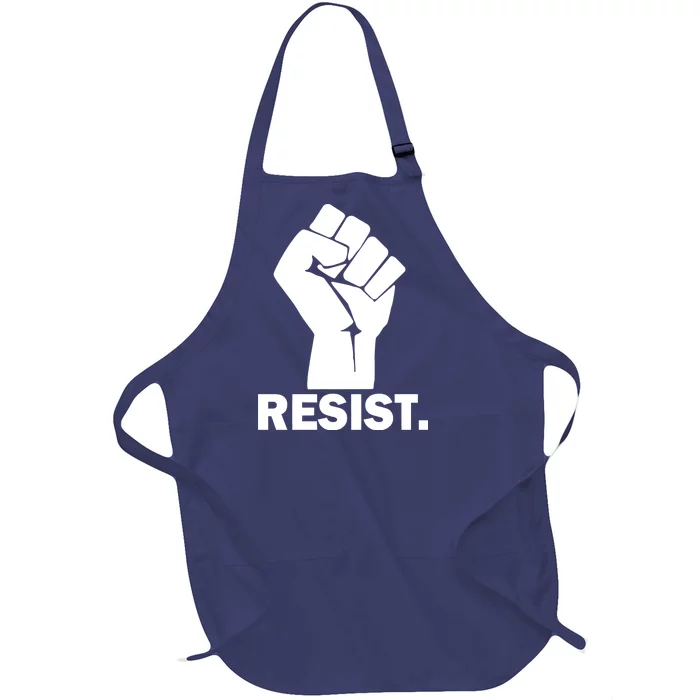 Resist Fist Logo Anti Trump Full-Length Apron With Pocket