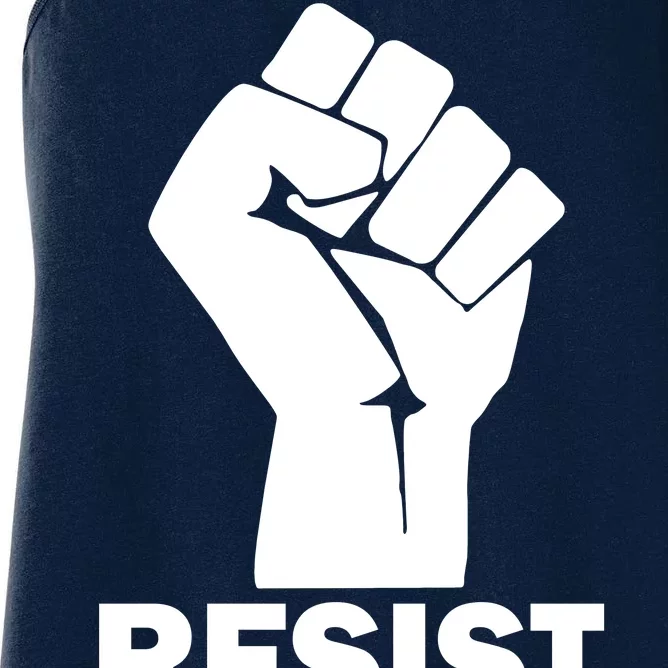 Resist Fist Logo Anti Trump Women's Racerback Tank