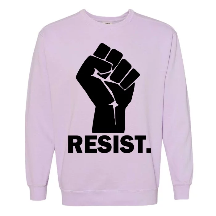 Resist Fist Logo Anti Trump Garment-Dyed Sweatshirt