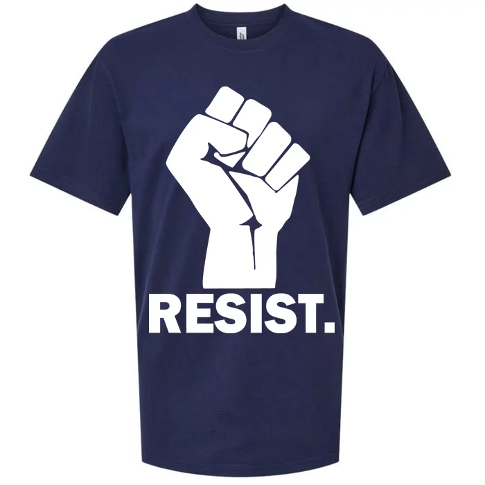 Resist Fist Logo Anti Trump Sueded Cloud Jersey T-Shirt