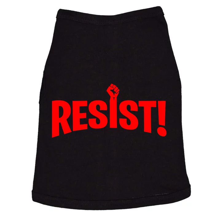 Resist Fist Logo Anti Trump Resistance Revolution Doggie Tank