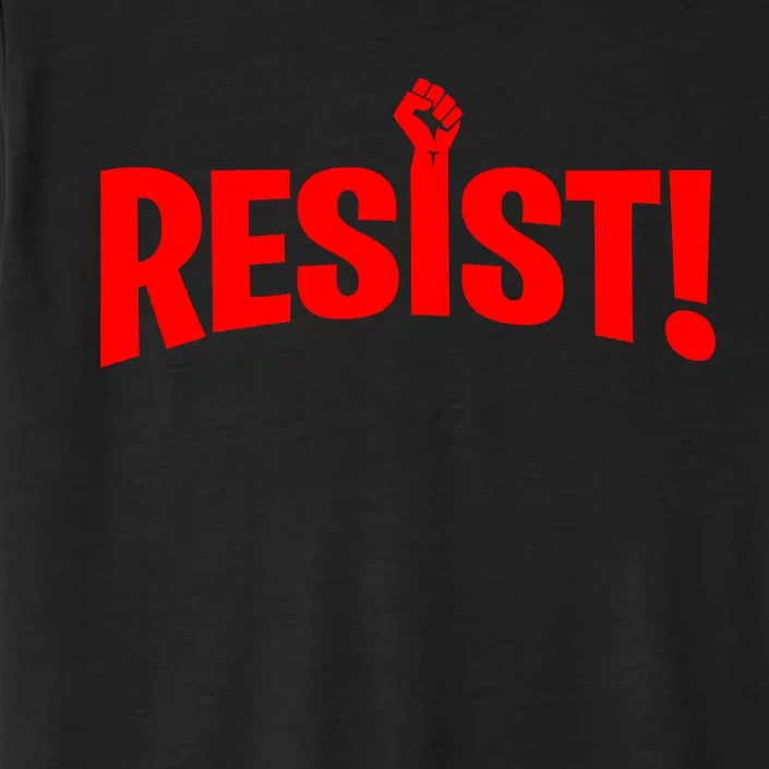 Resist Fist Logo Anti Trump Resistance Revolution ChromaSoft Performance T-Shirt