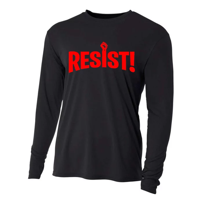 Resist Fist Logo Anti Trump Resistance Revolution Cooling Performance Long Sleeve Crew