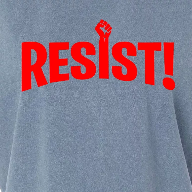 Resist Fist Logo Anti Trump Resistance Revolution Garment-Dyed Women's Muscle Tee