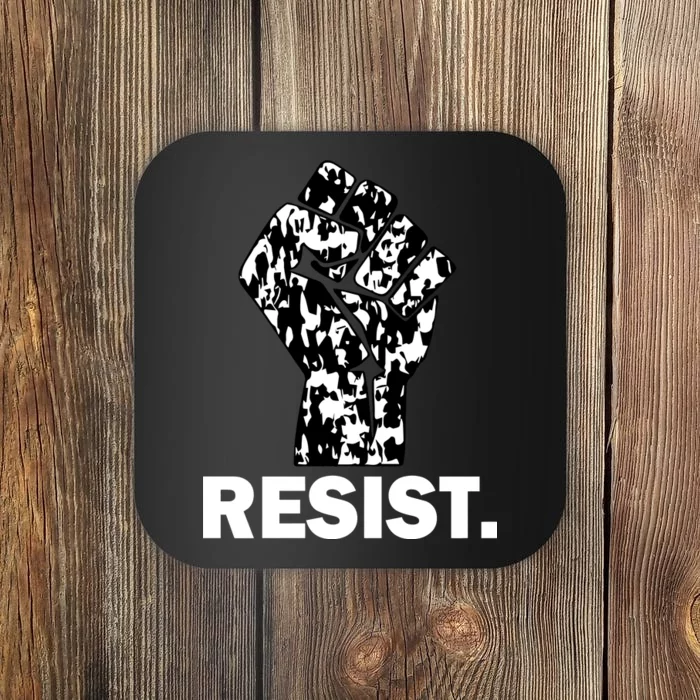 Resist Fist Pattern Hand Coaster