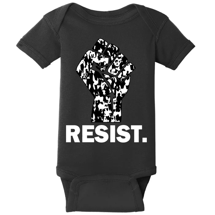 Resist Fist Pattern Hand Baby Bodysuit