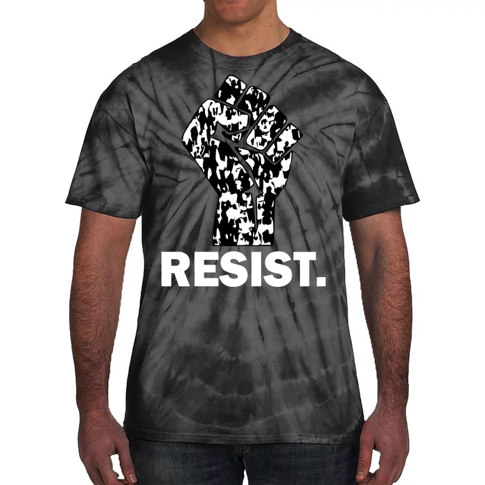 Resist Fist Pattern Hand Tie-Dye T-Shirt