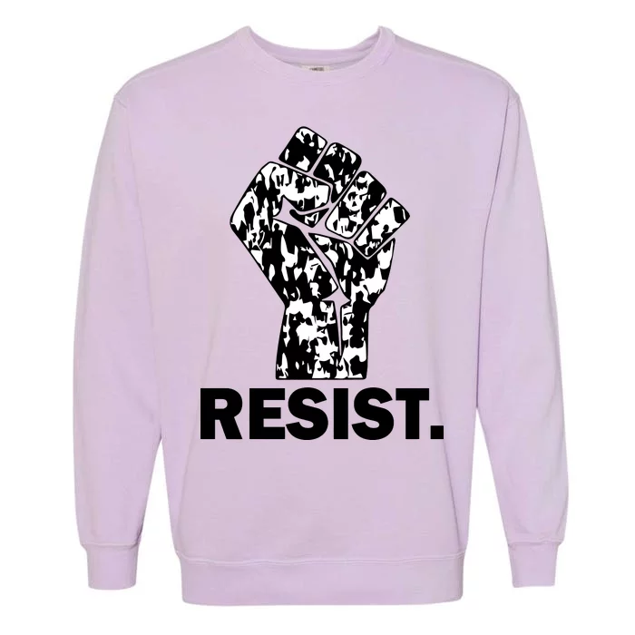 Resist Fist Pattern Hand Garment-Dyed Sweatshirt